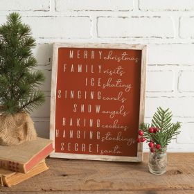 Christmas Words Wall Plaque