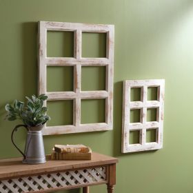 Set of Two Whitewashed Window Frames