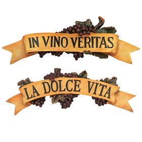 S/ DOLCE VITA & IN VINO VERITAS PLAQUES