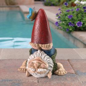 TOPSY TURVY THEO GARDEN GNOME STATUE