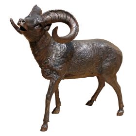 BIG HORN SHEEP BRONZE STATUE                FRT-NR