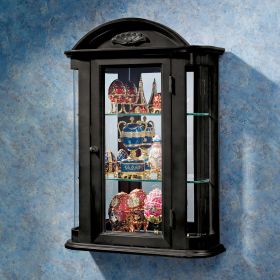 BLACK ROSEDALE HARDWOOD CURIO CABINET