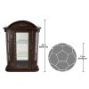 BLACK ROSEDALE HARDWOOD CURIO CABINET