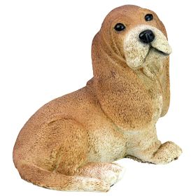 BROWN BASSETT PUPPY STATUE