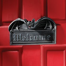 VAMPIRE BAT WELCOME PLAQUE