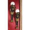 S/ CARYATID & TELEMON EGYPTIAN SCONCES