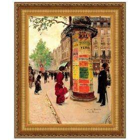 16.5x18.5 PARIS KIOSK EARLY 1880S               NR