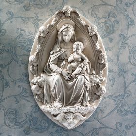 MADONNA AND CHILD PLAQUE BY ROSSELLINO