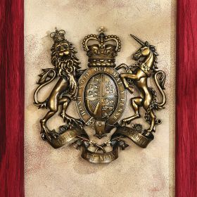 ROYAL COAT OF ARMS OF BRITAIN PLAQUE