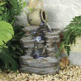 SPILLED JUG CASCADING GARDEN FOUNTAIN