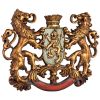 HERALDIC ROYAL LIONS COAT OF ARMS PLAQUE