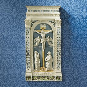 CRUCIFIXION BY DELLA ROBBIA PLAQUE