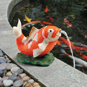 KOHAKU KOI PIPED STATUE