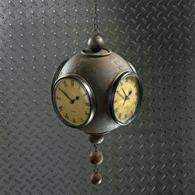 VICTORIAN GRUNGE 4 SIDED SPHERICAL CLOCK