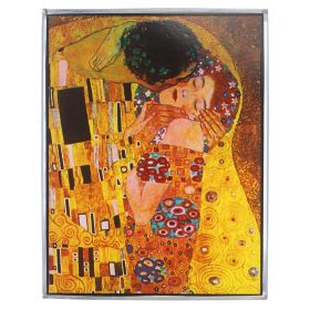 KLIMTS THE KISS 1908 ART GLASS