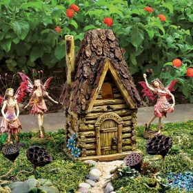 WOODLAND FAIRY GARDEN HOUSE STATUE