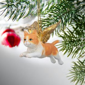 ANGEL CAT ORNAMENT-ORANGE TABBY