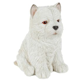 WHITE MALTESE PUPPY PARTNER STATUE