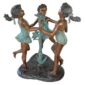 FUN IN THE SUN BRONZE GIRLS STATUE          FRT-NR