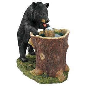 GUZZLING GULP BLACK BEAR FOUNTAIN