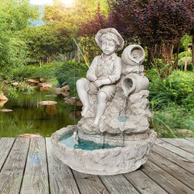 LITTLE FISHERMAN GARDEN FOUNTAIN