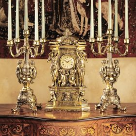 CHATEAU CHAMBORD CLOCK & CANDELABRA SET         NR