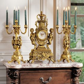 CHATEAU BEAUMONT CLOCK & CANDELABRA SET         NR