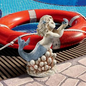 LITTLE GIRL MERMAID SWIMMING STATUE