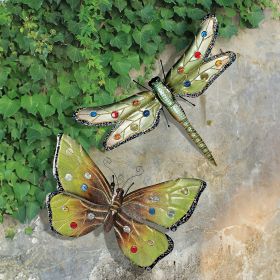 S/ BUTTERFLY & DRAGONFLY PLAQUES