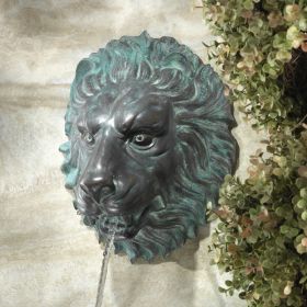 FLORENTINE LION HEAD BRONZE PLAQUE