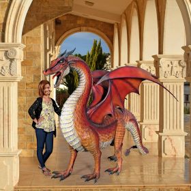 GIANT WELSH RED DRAGON STATUE               FRT-NR