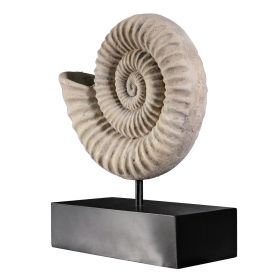 AMMONITE FOSSIL STATUE ON MOUNT