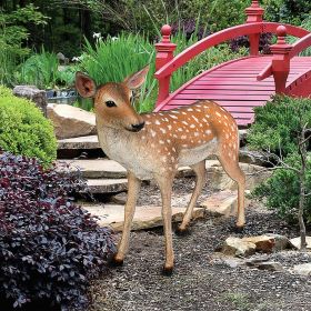 SPOTTED DEER FAWN STATUE                        NR