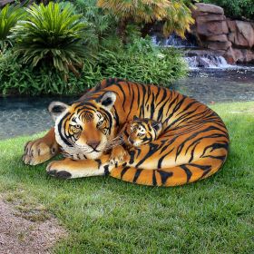 BENGAL TIGRESS WITH CUB STATUE              FRT-NR