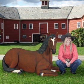 RESTING QUARTER HORSE STATUE                FRT-NR