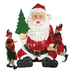 GIANT SITTING SANTA CLAUS STATUE            FRT-NR