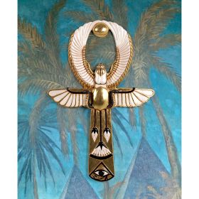 EGYPTIAN AMUN RE ANKH WALL SCULPTURE