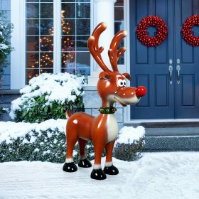 JOLLY HOLLY REINDEER STATUE