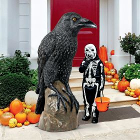 GIANT GOTHIC RAVEN STATUE                   FRT-NR