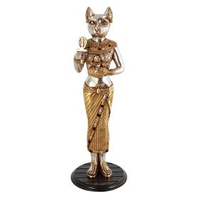 STANDING BASTET W/ ANKH STATUE                  NR