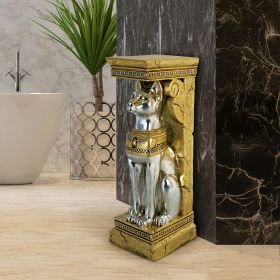 EGYPTIAN CAT GODDESS BASTET PEDESTAL            NR