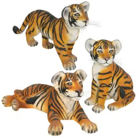 S/ LYING SITTING & STANDING TIGER CUBS