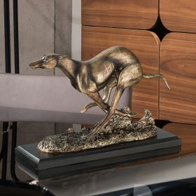 GREYHOUND WHIPPET ART DECO DOG STATUE