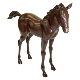 STANDING FOAL BRONZE STATUE                 FRT-NR