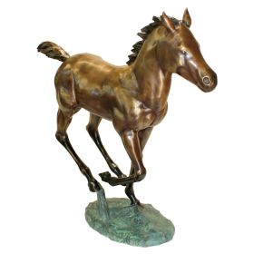 GALLOPING FOAL BRONZE STATUE                FRT-NR