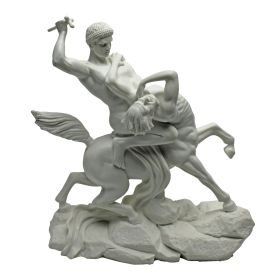 FIGHTING CENTAUR BONDED MARBLE STATUE