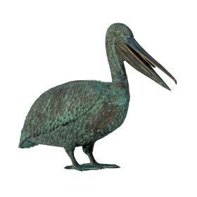 PELICAN WHARF CAST BRONZE PIPED STATUE