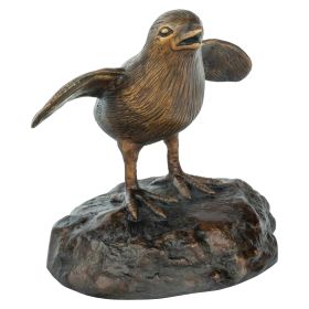 SINGLE BABY QUAIL CHICK BRONZE STATUE