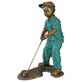 GABE BOY GOLFER BRONZE STATUE               FRT-NR