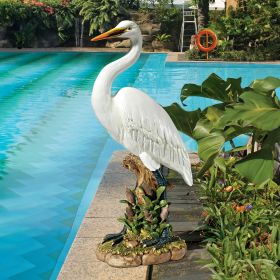 GREAT WHITE EGRET STATUE